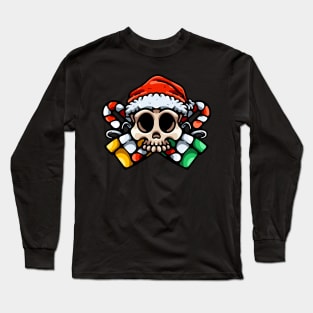 Christmas Skull Long Sleeve T-Shirt